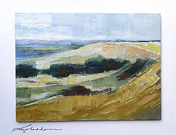 Oil on panel |Image  15x20 cms mounted on panel 20x25 cms  |Eggardon Hill, Dorset | © Copyright 2022 Roger Dell Seddon