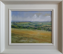 Framed Oil on panel |Image 20x25 cms.  Framed 31x36 cms |On Bulbarrow Hill, Dorset | © Copyright 2022 Roger Dell Seddon