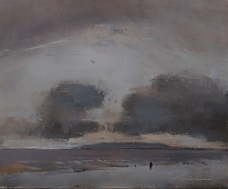 Unframed Oil on panel |Image  25x30cms |Ringstead Bay : study in the manner of Fred Cuming RA | © Copyright 2022 Roger Dell Seddon