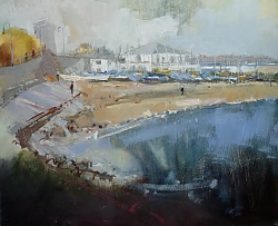 Oil on panel |31cm x 36cm |Laid up for Winter, Swanage | © Copyright 2022 Roger Dell Seddon